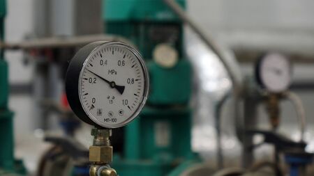 Control sensors in the boiler room with new equipment.の写真素材