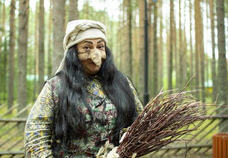 Baba Yaga is a negative character in Slavic folklore. Fairy-tale character on the fiefdom of Santa...