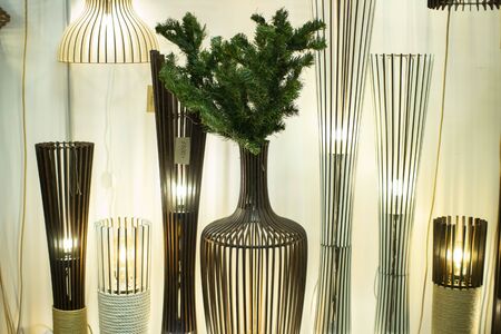 Still life of elegant floor lamps. Electricity.の写真素材