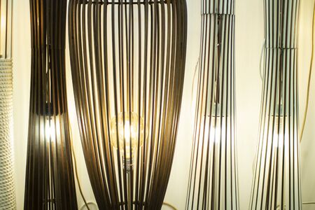 Still life of elegant floor lamps. Electricity.の写真素材