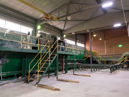 The sawmill. Workshop of a woodworking plant.の写真素材