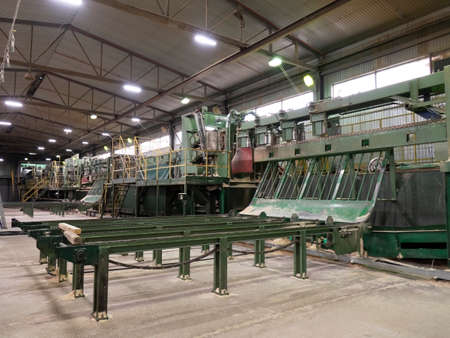 The sawmill. Workshop of a woodworking plant.の写真素材