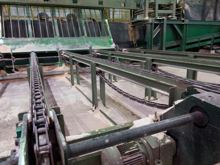 The sawmill. Workshop of a woodworking plant.の写真素材