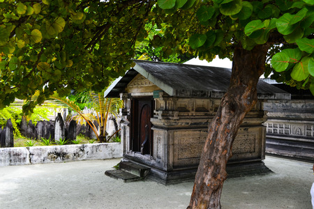 beauty of exotic island - maldives. Oldest tombsの写真素材