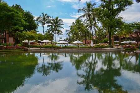 Incredible India. Lake in park in Goaのeditorial素材