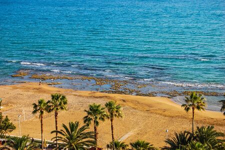 Turkish beach in Antalya - very beautiful coastlineの写真素材