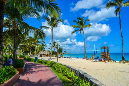 Travel in Dominican Republic. beautiful carribean beachesのeditorial素材