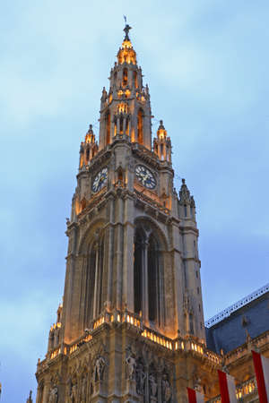 Town Hall  Rathaus  in Vienna  Austria の写真素材