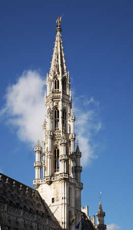 Brussels Town Hall on Grand Place  Belgiumの写真素材