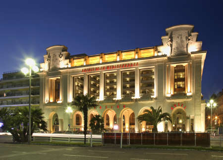 Nice at twilight  France  のeditorial素材