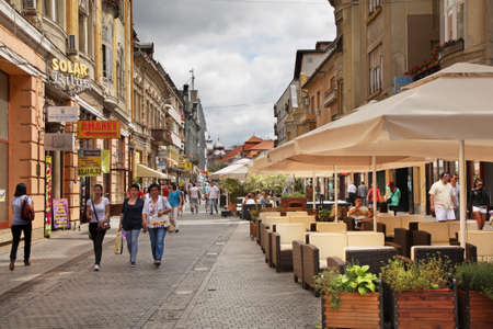 Republicii boulevard in Oradea  Romaniaのeditorial素材