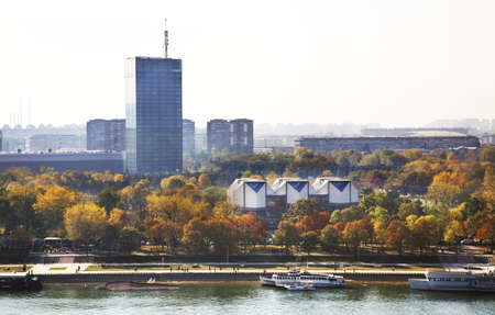 River Sava in Belgrade  Serbiaのeditorial素材