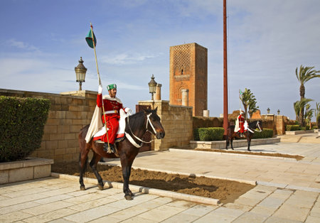 Entry to The Mausoleum of Mohammed V in Rabat  Moroccoのeditorial素材