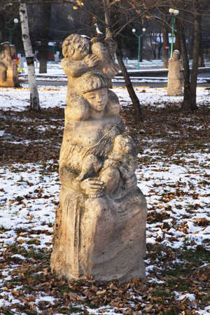 Oak park in Bishkek. Kyrgyzstanの写真素材