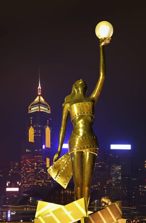 Avenue of Stars in Hong Kong. Chinaのeditorial素材