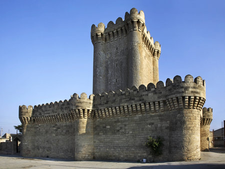 Quadrangular castle in Mardakan. Azerbaijanのeditorial素材