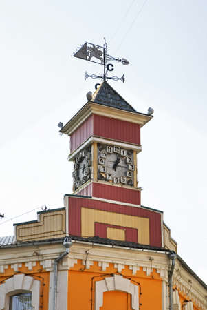 Clock tower in Klin. Moscow region. Russia