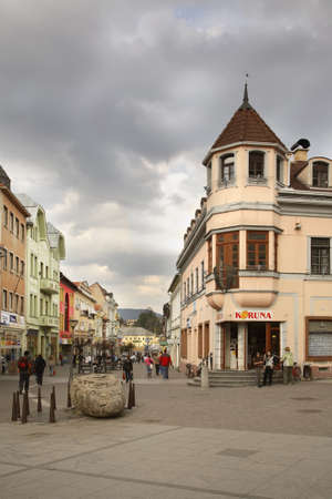 Street in Ruzomberok. Slovakiaのeditorial素材