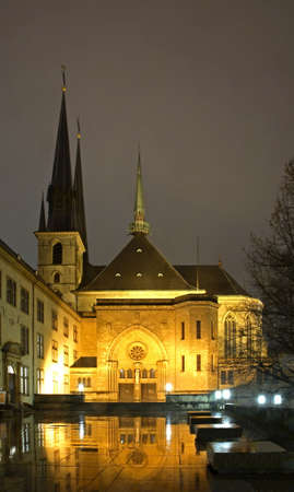 Notre-Dame Cathedral in Luxembourg cityの写真素材