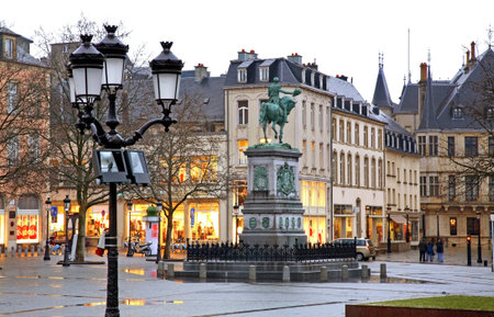 Place Guillaume II in Luxembourg cityのeditorial素材