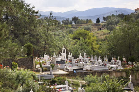 Cemetery in Filiates. Greeceの写真素材