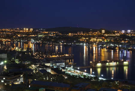 Golden Horn bay in Vladivostok. Russiaのeditorial素材