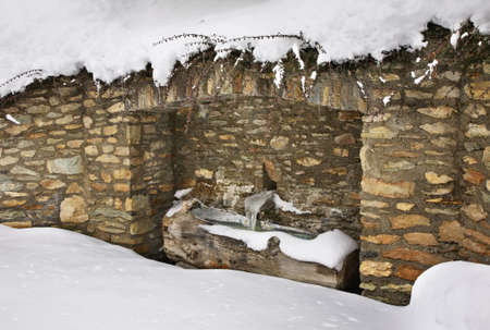 Fountain in Sornas. Principality of Andorraの写真素材