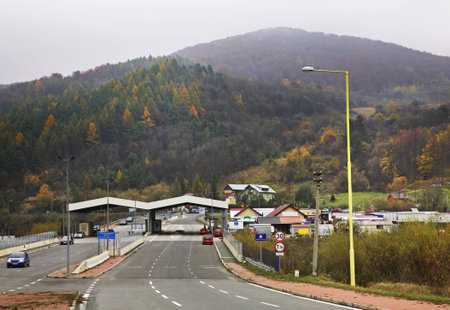 Border point in Ruska Vola nad Popradom. Slovakia