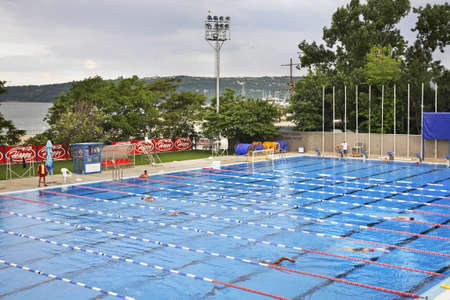 Swimming pool in Varna. Bulgariaのeditorial素材