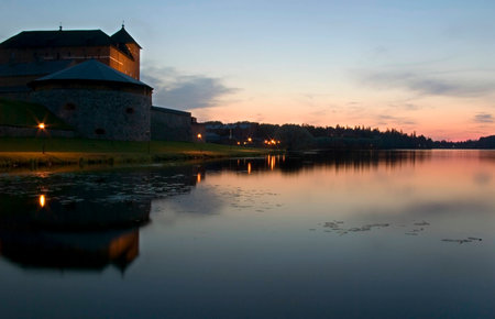Vanajavesi lake in Hameenlinna. Finlandのeditorial素材