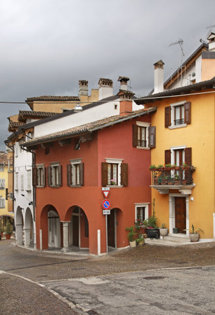 Cavour square in Gorizia. Italyのeditorial素材