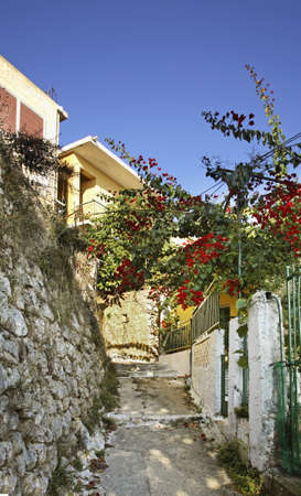 Lakones village. Corfu  island. Greeceの写真素材