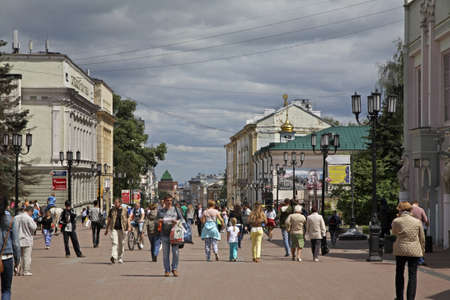 Bolshaya Pokrovskaya street in Nizhny Novgorod. Russiaのeditorial素材