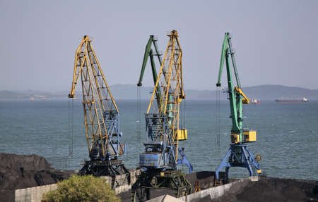 Port in Nakhodka. Primorsky Krai. Russiaの写真素材