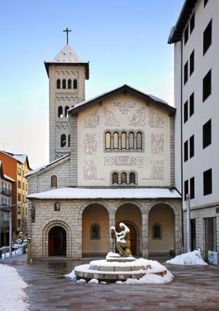 Sant Pere Martir church in Andorra la Vella. Andorraの写真素材