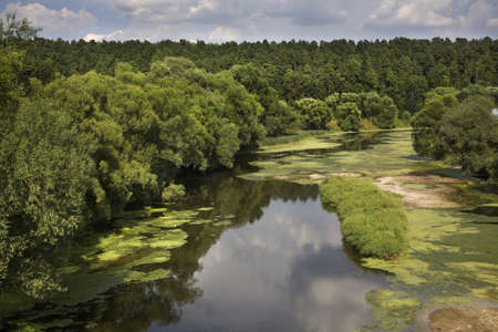 Pakhra riverbank in Dubrovitsy. Russiaの写真素材