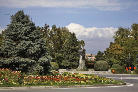 Komitas square in Vagharshapat. Armeniaのeditorial素材