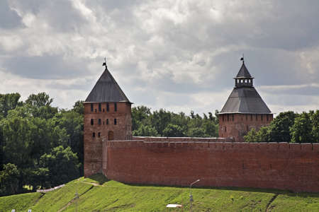 Palace and Spasskaya tower in Novgorod the Great Veliky Novgorod. Russia