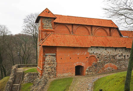 Ruins of Upper castle in Vilnius. Lithuaniaの写真素材