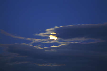 Moon in Kargopol. Russia