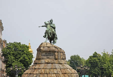 Monument to Bohdan Khmelnytsky in Kiev. Ukraineの写真素材