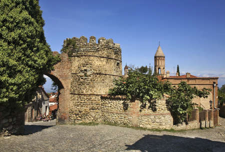 City wall in Sighnaghi. Kakheti. Georgiaの写真素材