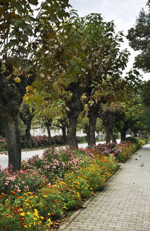 Embankment of Ohrid lake in Pogradec. Albaniaの写真素材