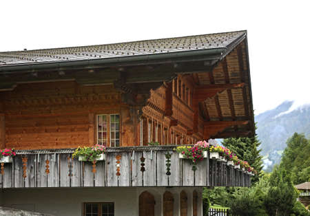 Erlenbach im Simmental village. Switzerlandのeditorial素材