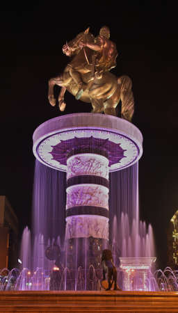 Alexander the Great Monument in Skopje. Macedoniaのeditorial素材