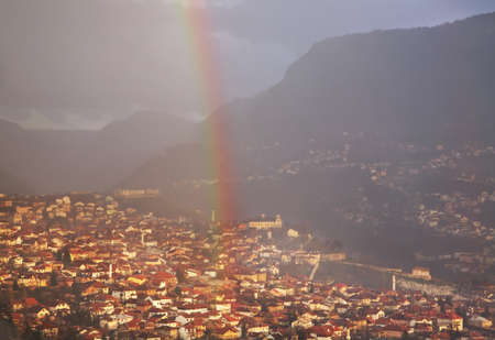 Panoramic view of Sarajevo. Bosnia and Herzegovinaの写真素材