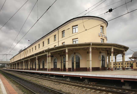 Railway station in Bologoye. Tver oblast. Russiaのeditorial素材