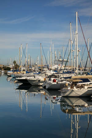 Marina in Larnaca. Cyprusの写真素材