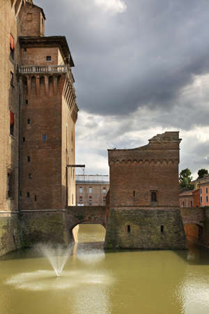 Castle of St. Michael - Castello Estense in Ferrara. Italyのeditorial素材