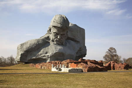 Monument in Brest-Litovsk fortres. Brestのeditorial素材